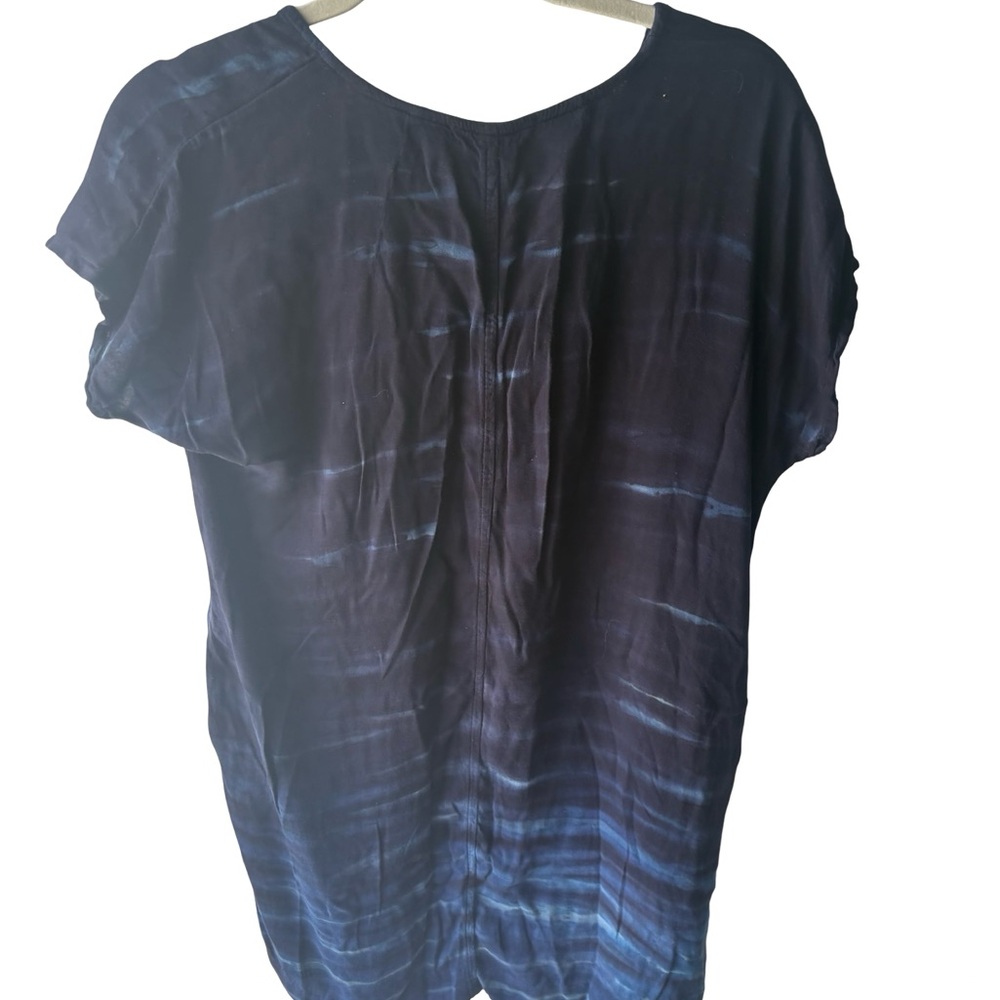 River + Sky Blue Navy Tie-Dye V-Neck Mini Dress - Picture 4 of 4